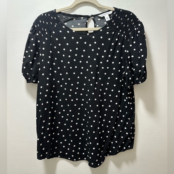 POPSUGAR Tops - Popsugar Smocked Shoulder Puff Sleeve Blouse